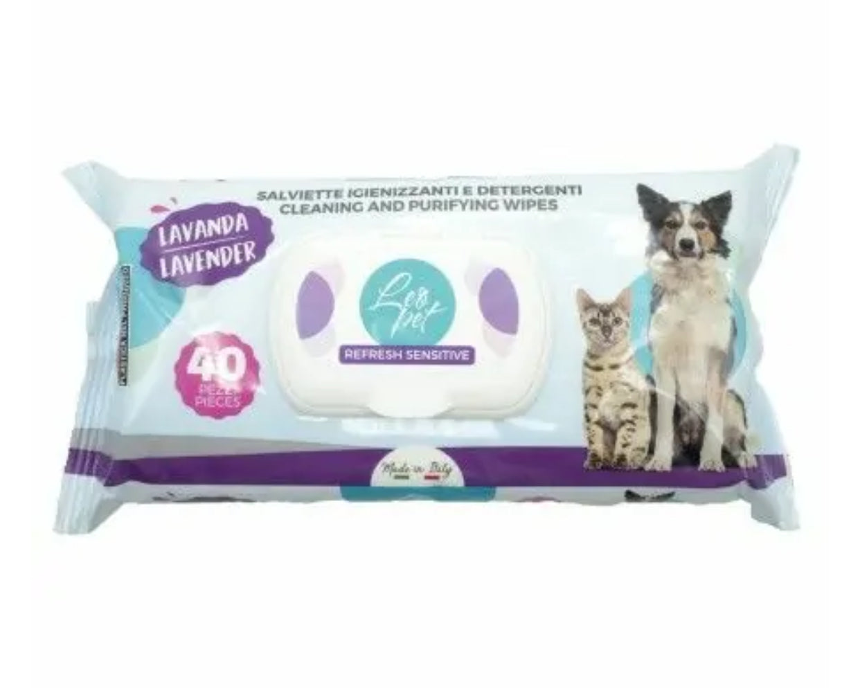 40 Lingettes nettoyantes pour chien et chat