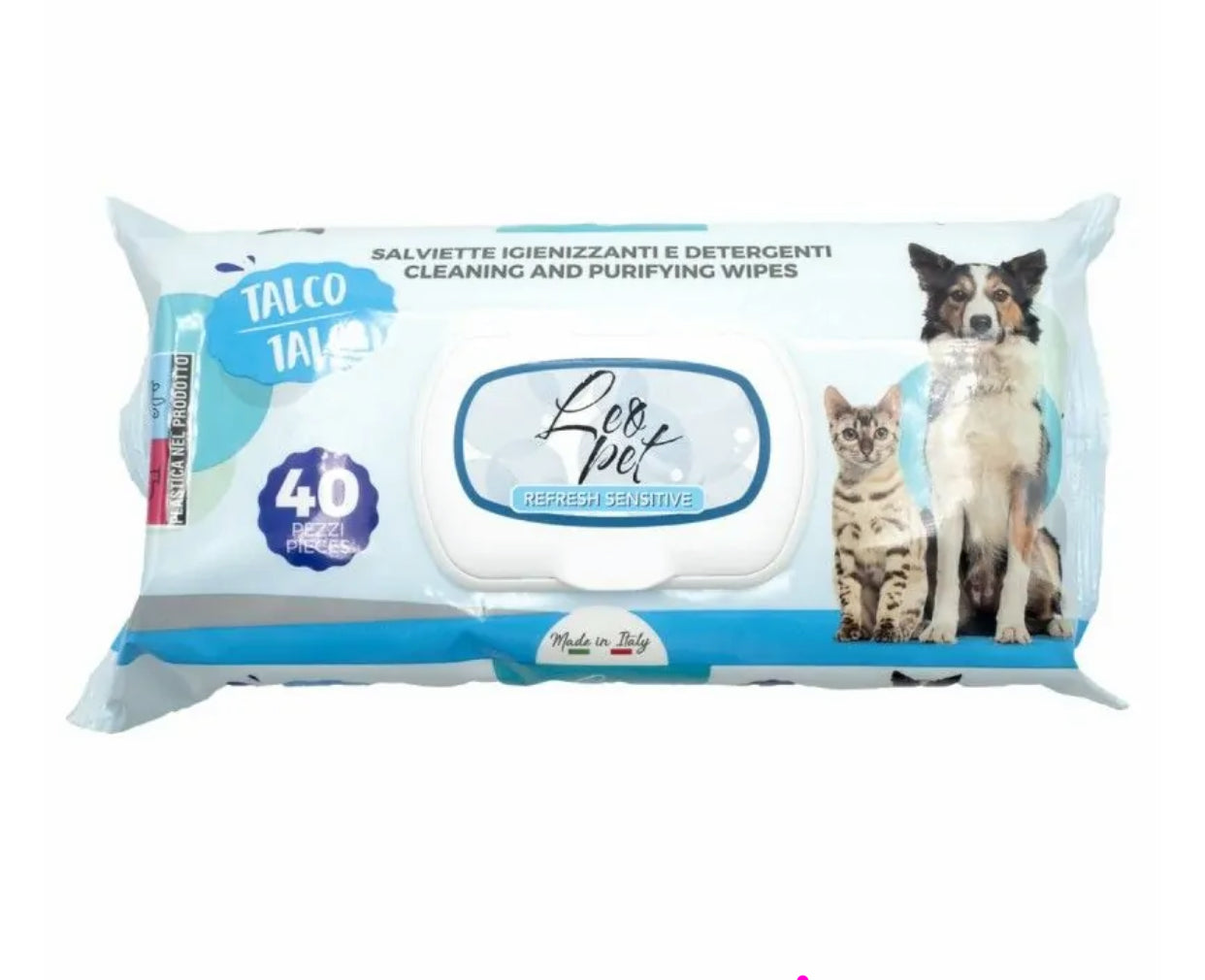 40 Lingettes nettoyantes pour chien et chat