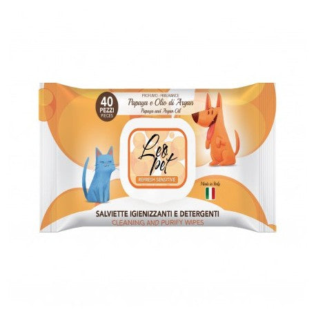 40 Lingettes nettoyantes pour chien et chat