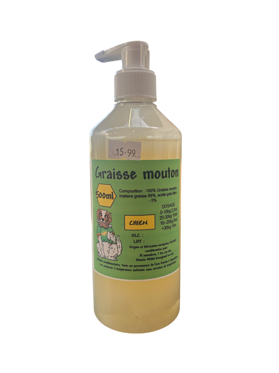 Graisse mouton 100% naturelle – 500mL