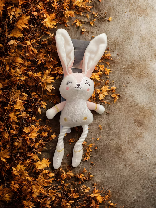 CELESTINE Lapin Rose/Gris Jouet Chien